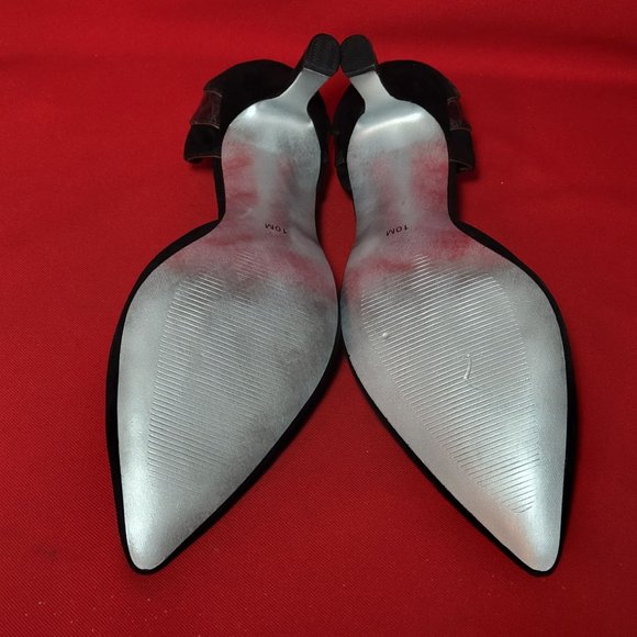 Alrando Womens Shoes Black Suede Ankle Wrap High Heels Pumps Size 10 - Picture 4 of 12